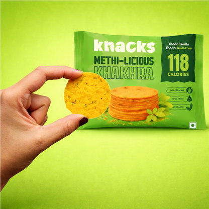 Knacks Coin Khakhra Crisps - Methi-Licious Flavour