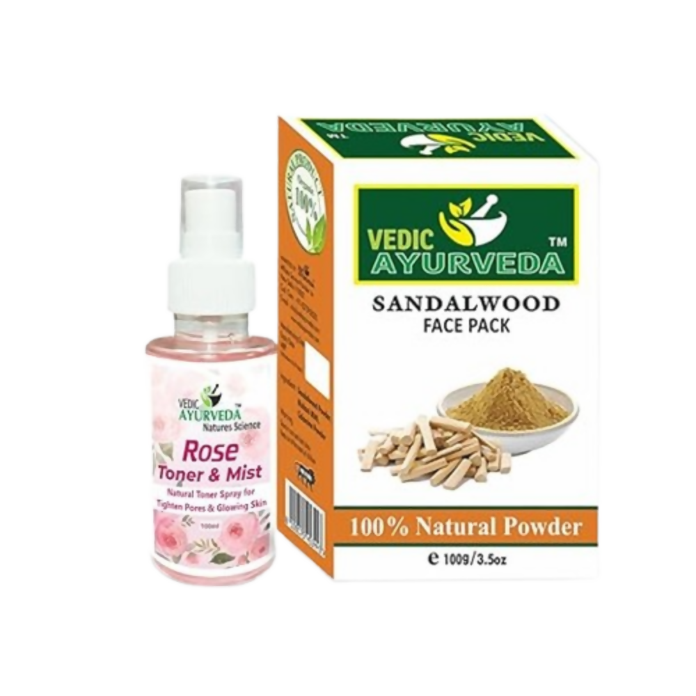 VedicAyurveda Sandalwood Powder with Rose Water