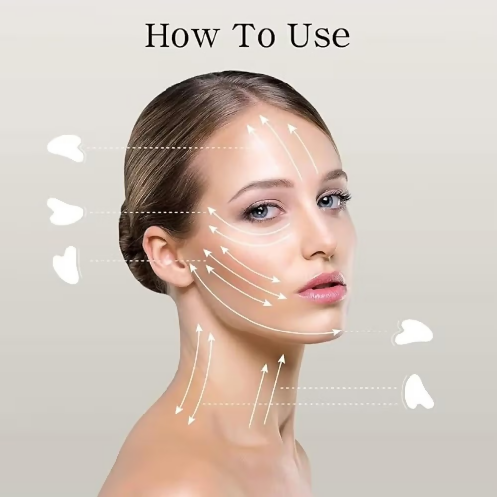 Bronson Professional Black Obsidian Gua Sha Face Massage Tool