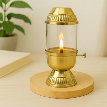 CraftVatika Pure Brass Akhand Diya