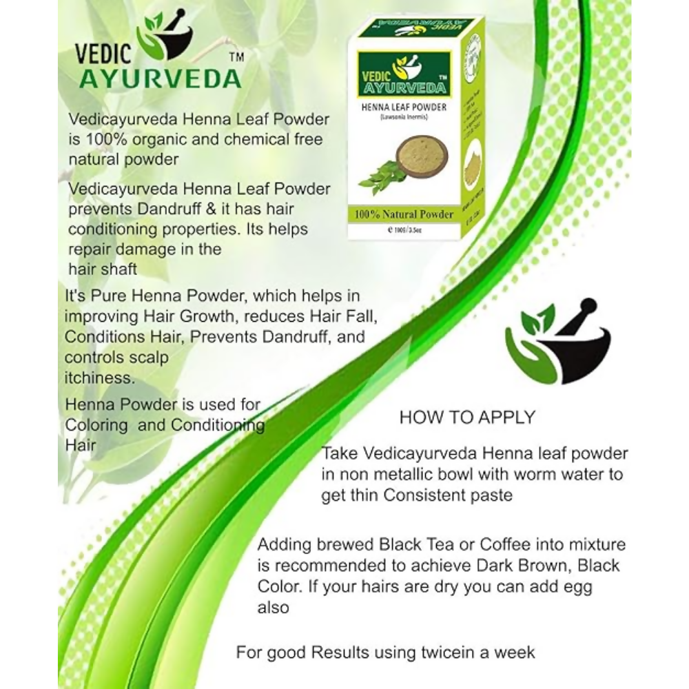 VedicAyurveda Indigo Powder, Neem Powder & Heena Powder