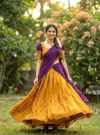 Teeya Creation Womens New Trendy Festive Season Designer Lehenga Choli Set - Wine