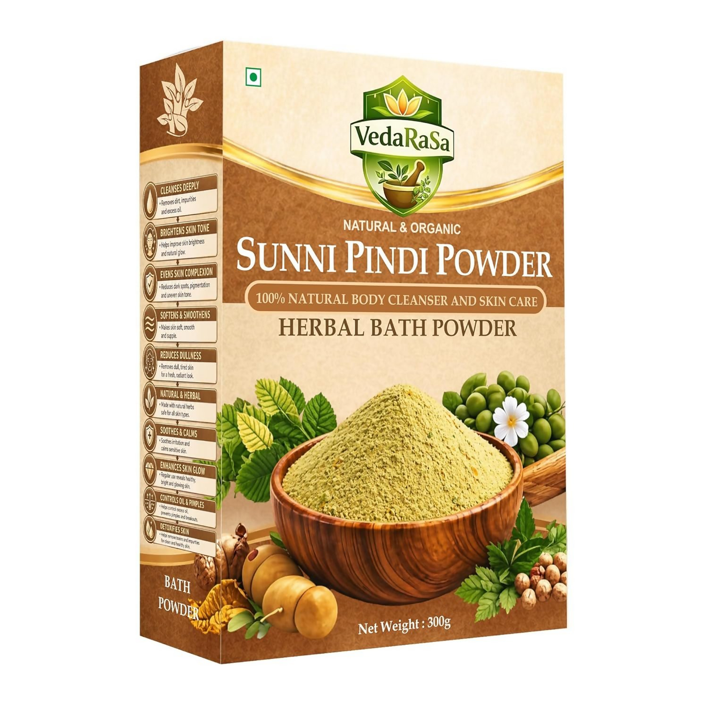 VedaRasa Sunni Pindi Herbal Bath Powder