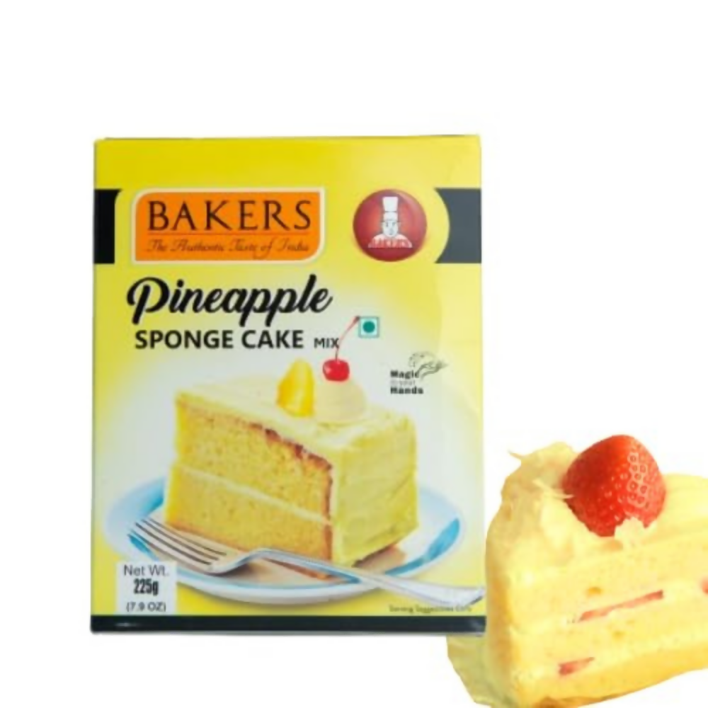 BAKERS Sponge Cake Mix Combo - White Forest & Pineapple