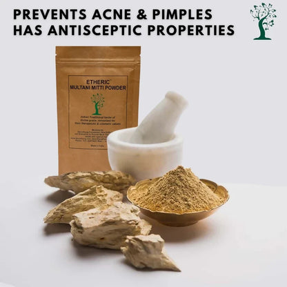 Etheric Multani Mitti  Natural Deep Cleansing & Skin Brightening Face Pack