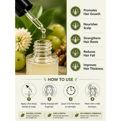 THE LIVING CO. Shikakai + Bhringraj Stimulating Scalp Serum