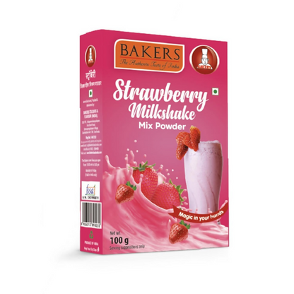 BAKERS Premium Milk Shake Mix - Vanilla, Rose, Pista & Strawberry