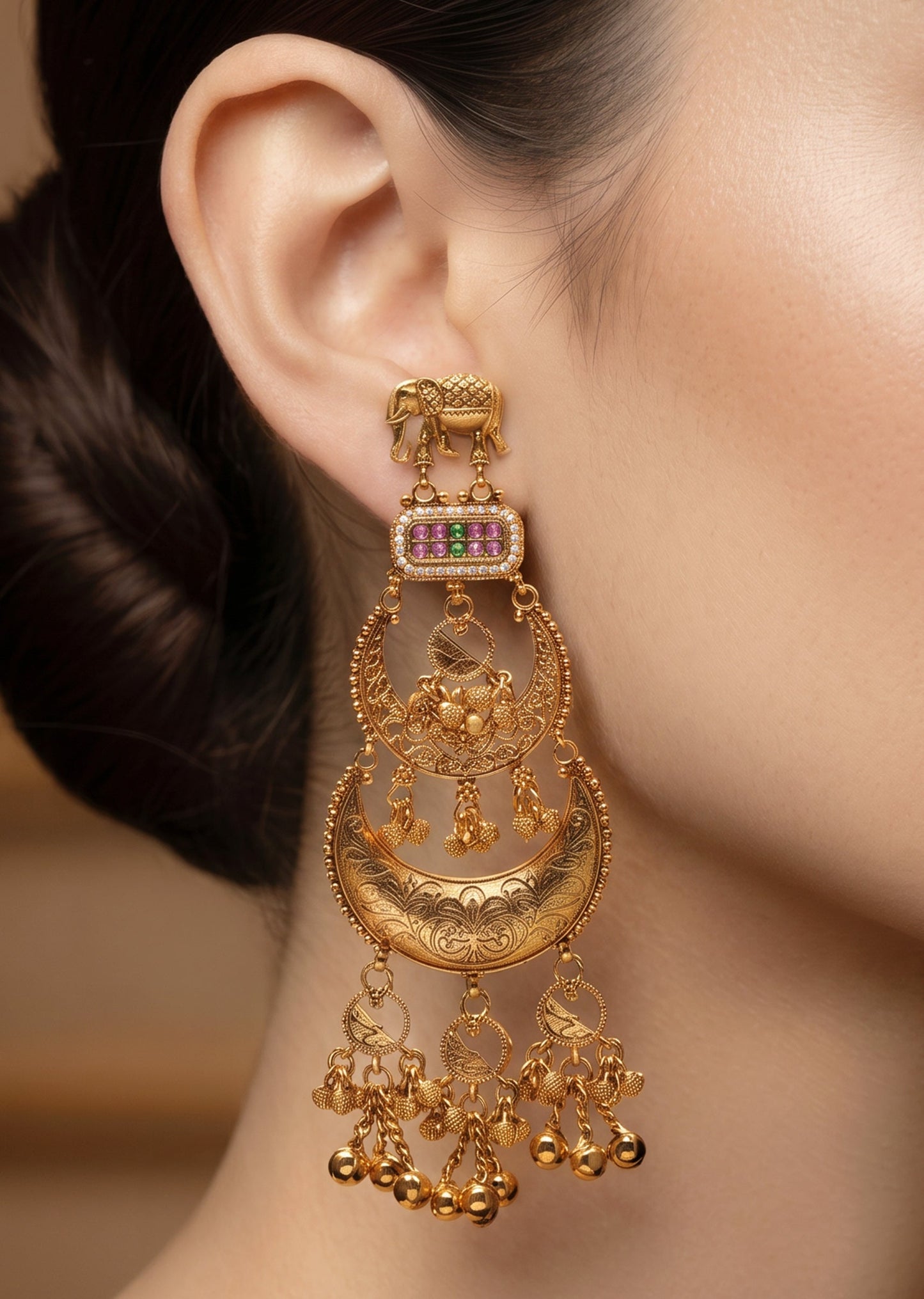 Rajwadi Chandelier Earrings