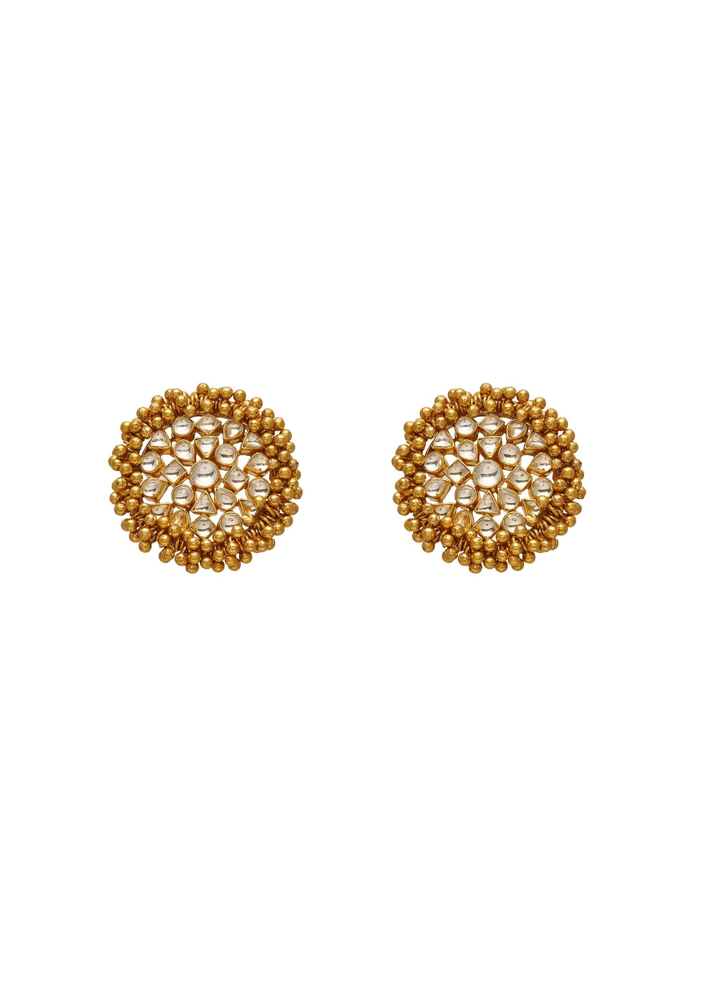 Rajwadi Kundan Stud Earrings