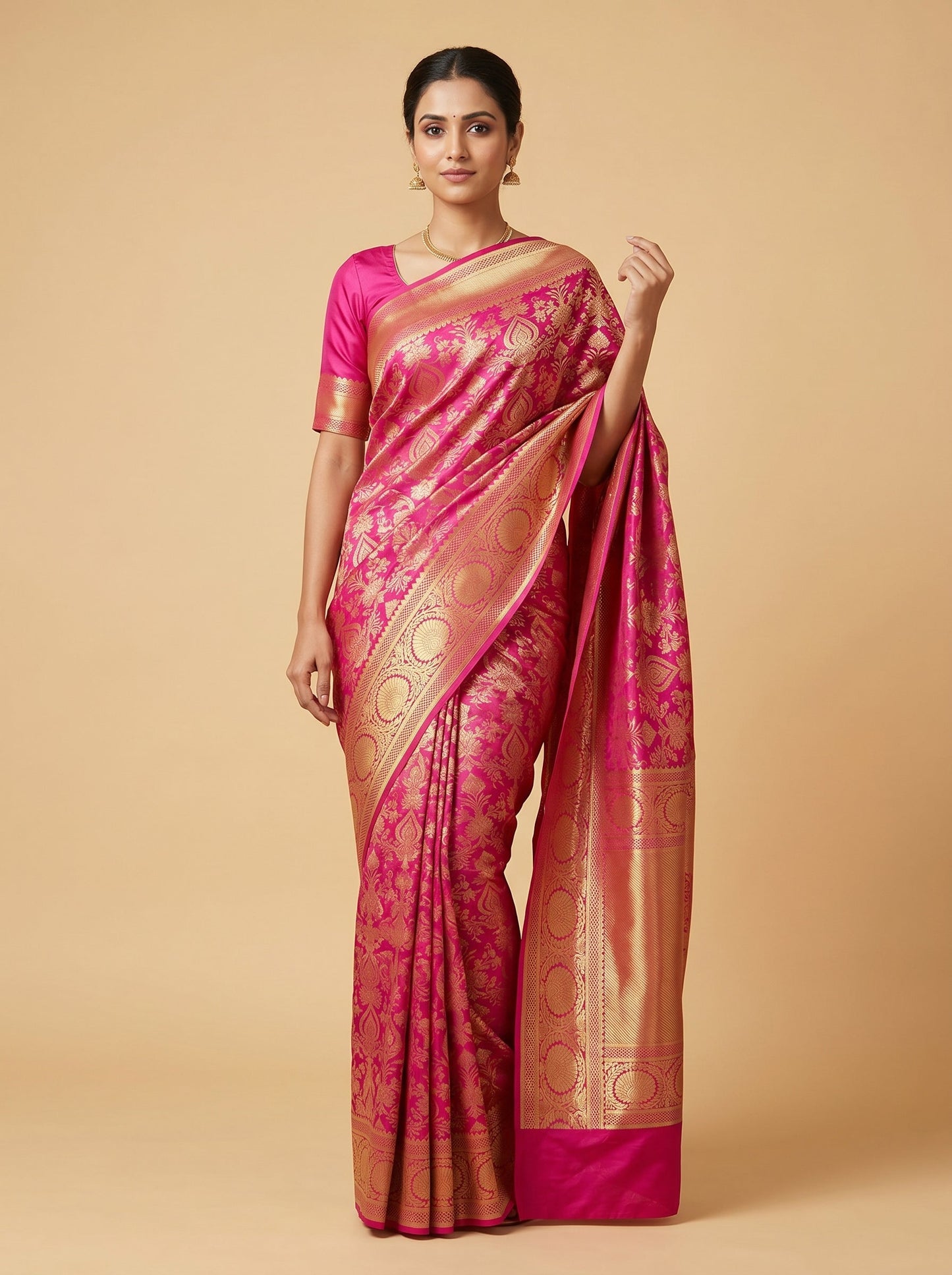 Rani Blush Radiance Handloom Saree