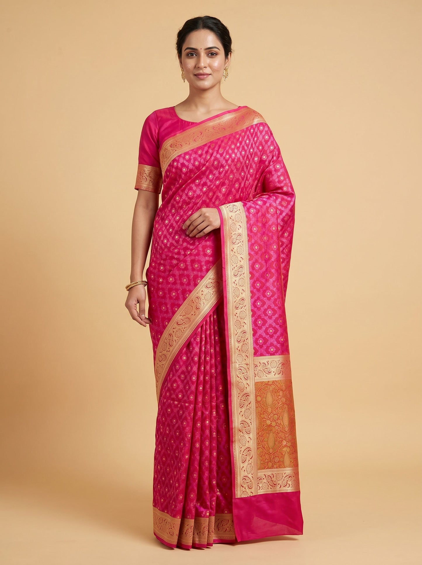 Rani Bold Pop Handloom Saree