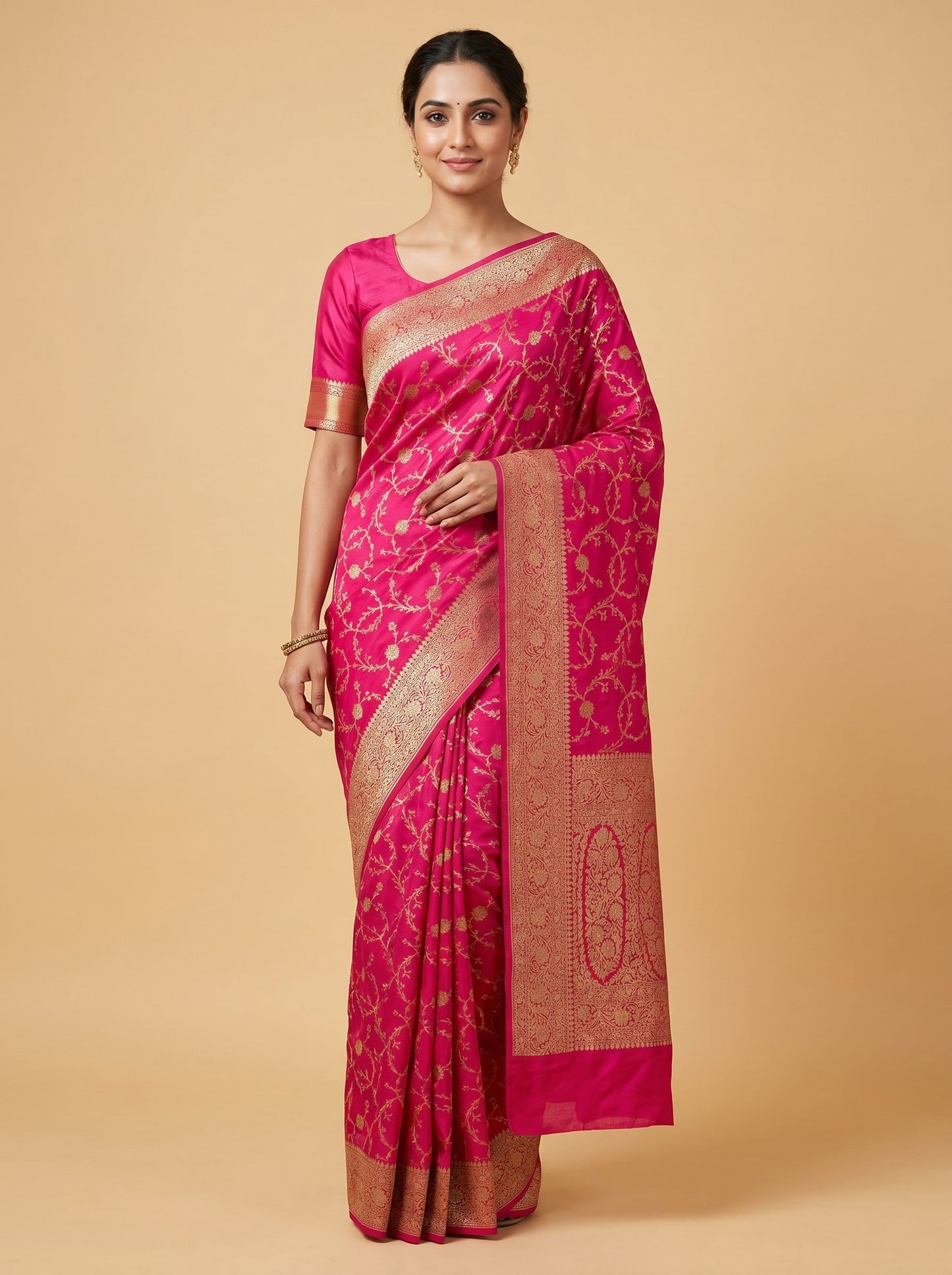 Rani Festive Embroidery Embroidered Saree