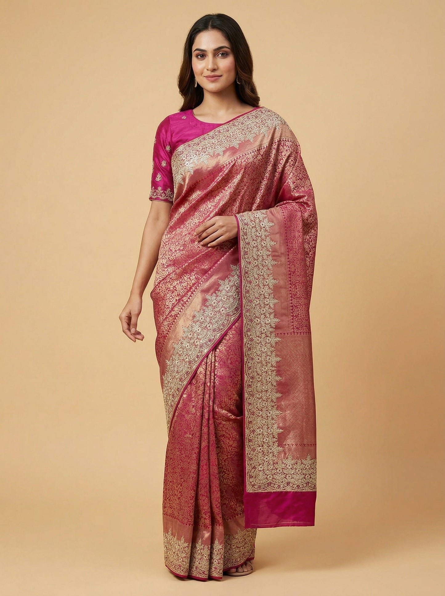 Rani Monumental Embroidered Saree