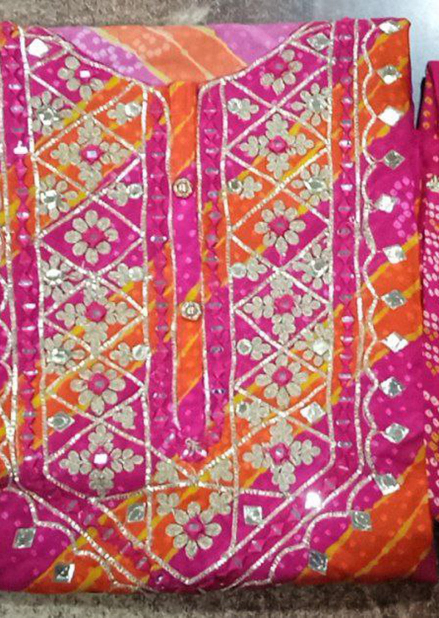 Rani Orange Dress Material