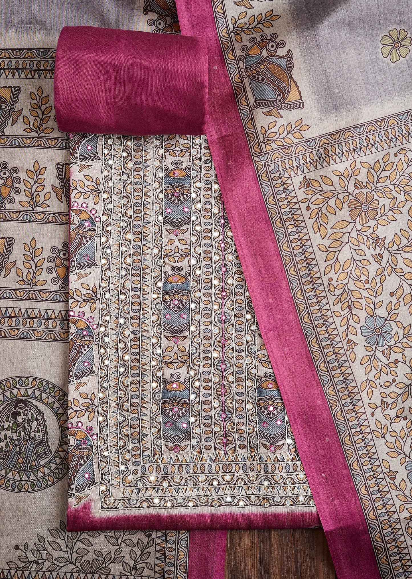 Rani Pink Dola Silk Suit