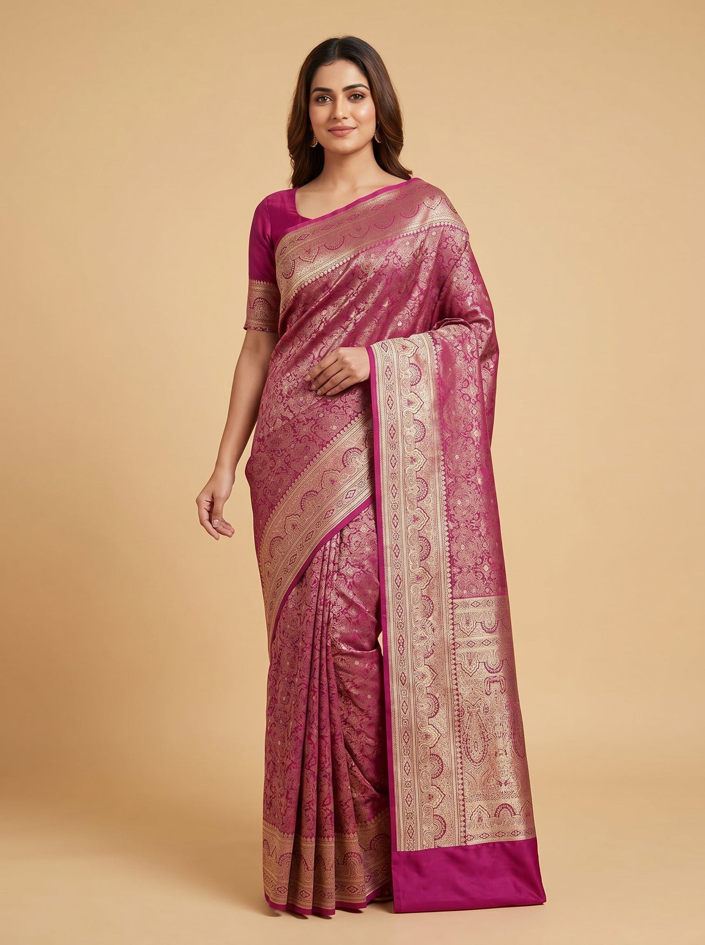 Rani Pink Vibrance Saree