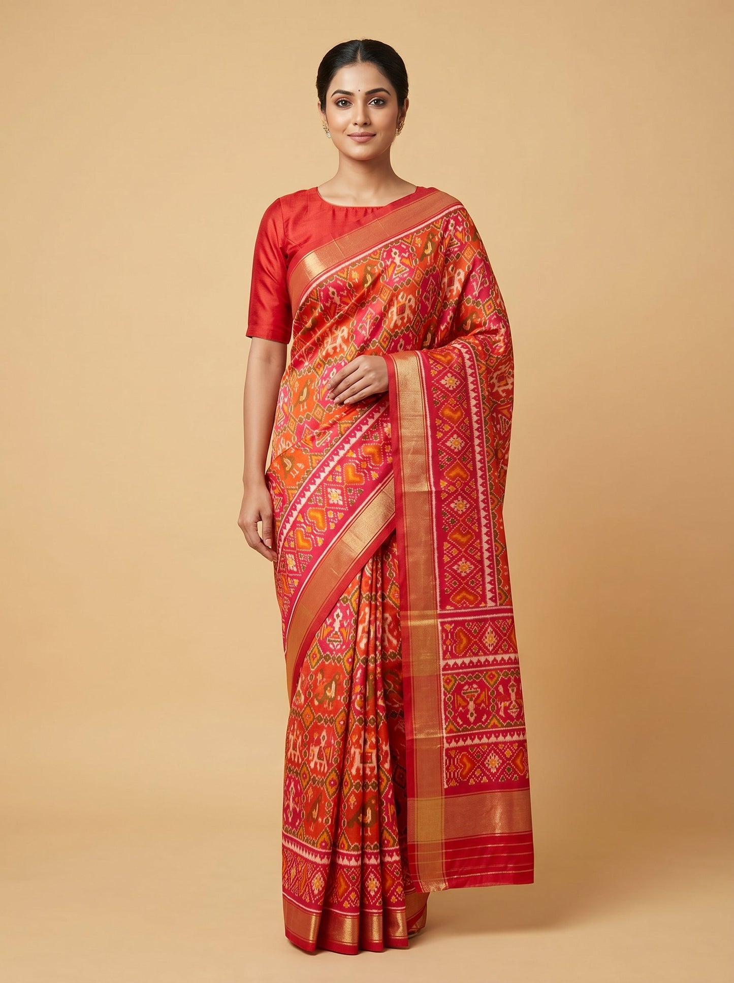 Rani Pink Glow Handloom Saree