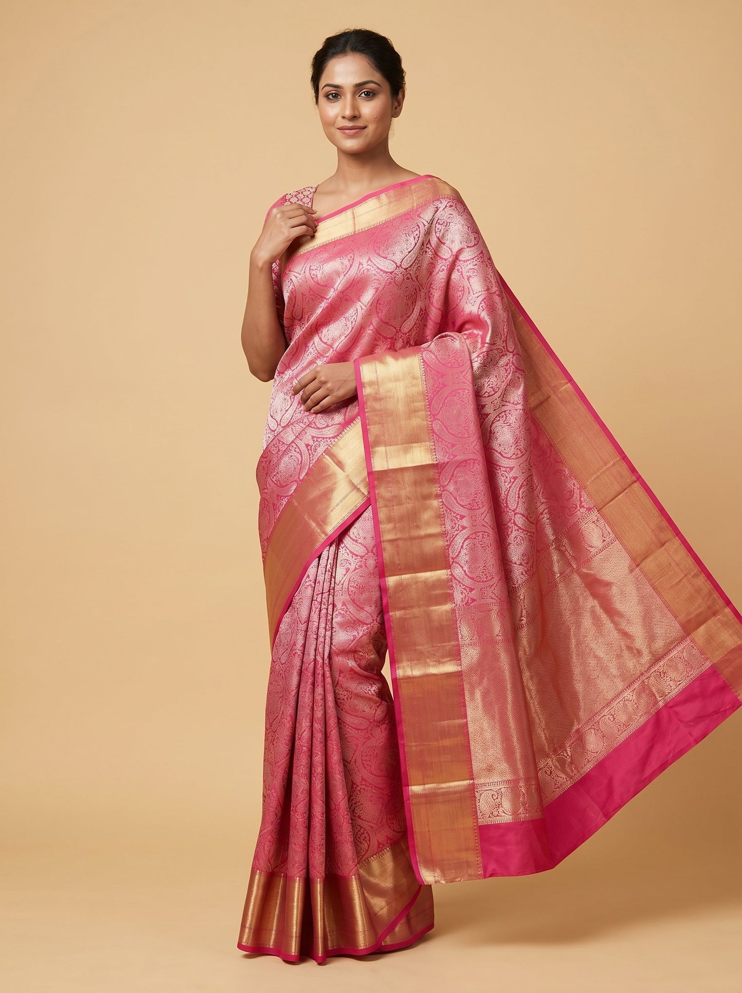 Rani Pink Striking Saree