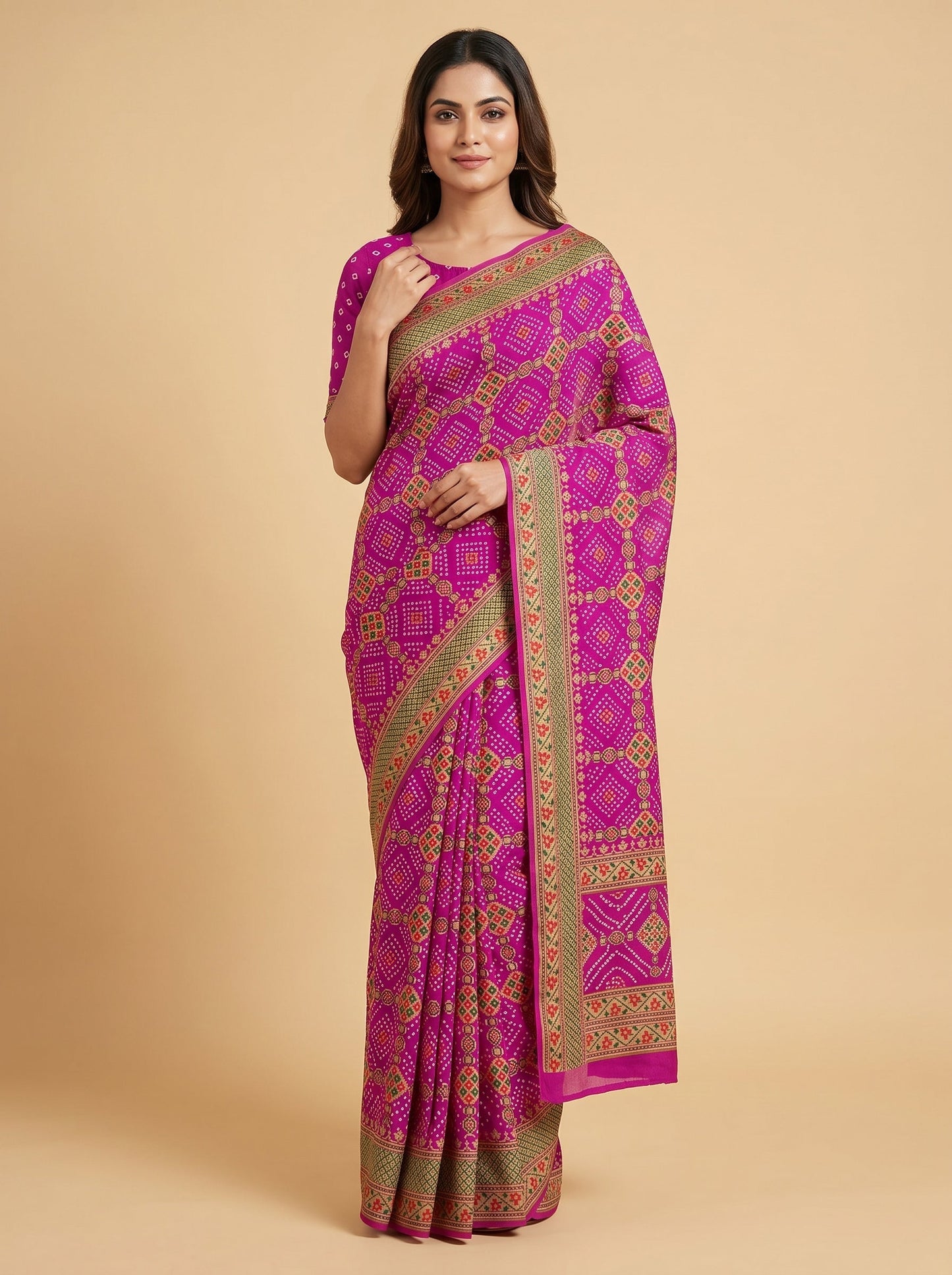 Rani Shine Embroidered Saree