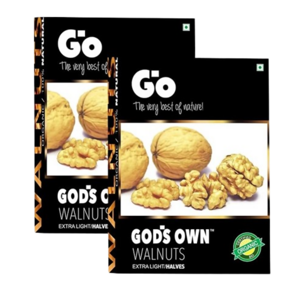 Go Organic Walnut Kernels  Extra Light Halves - Mildy, Earthy
