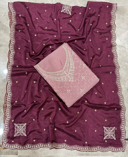 KC Designer Pink 3 Piece Salwar Suit For Women Indian Wear