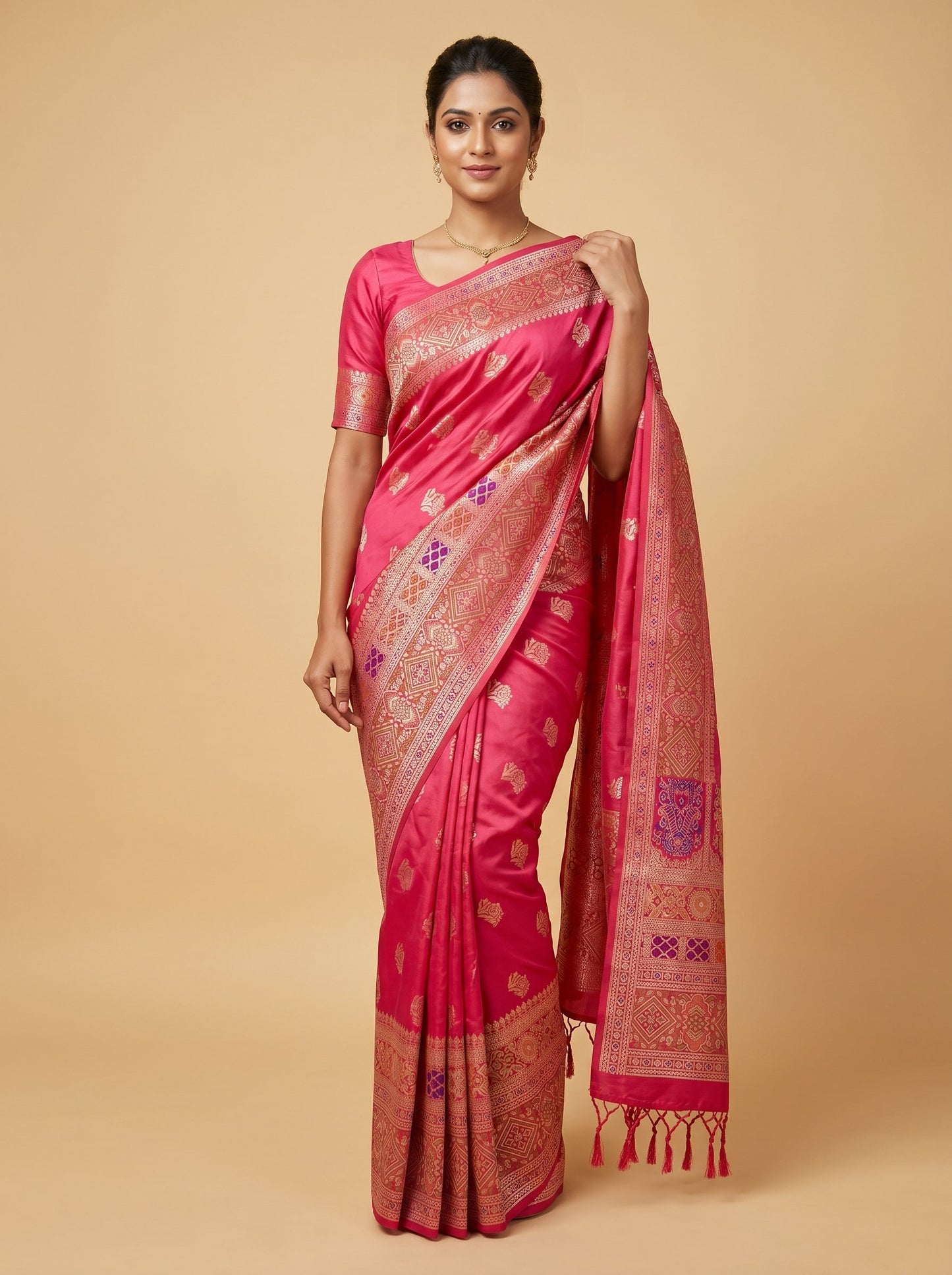 Red Crimson Thread Handloom Saree