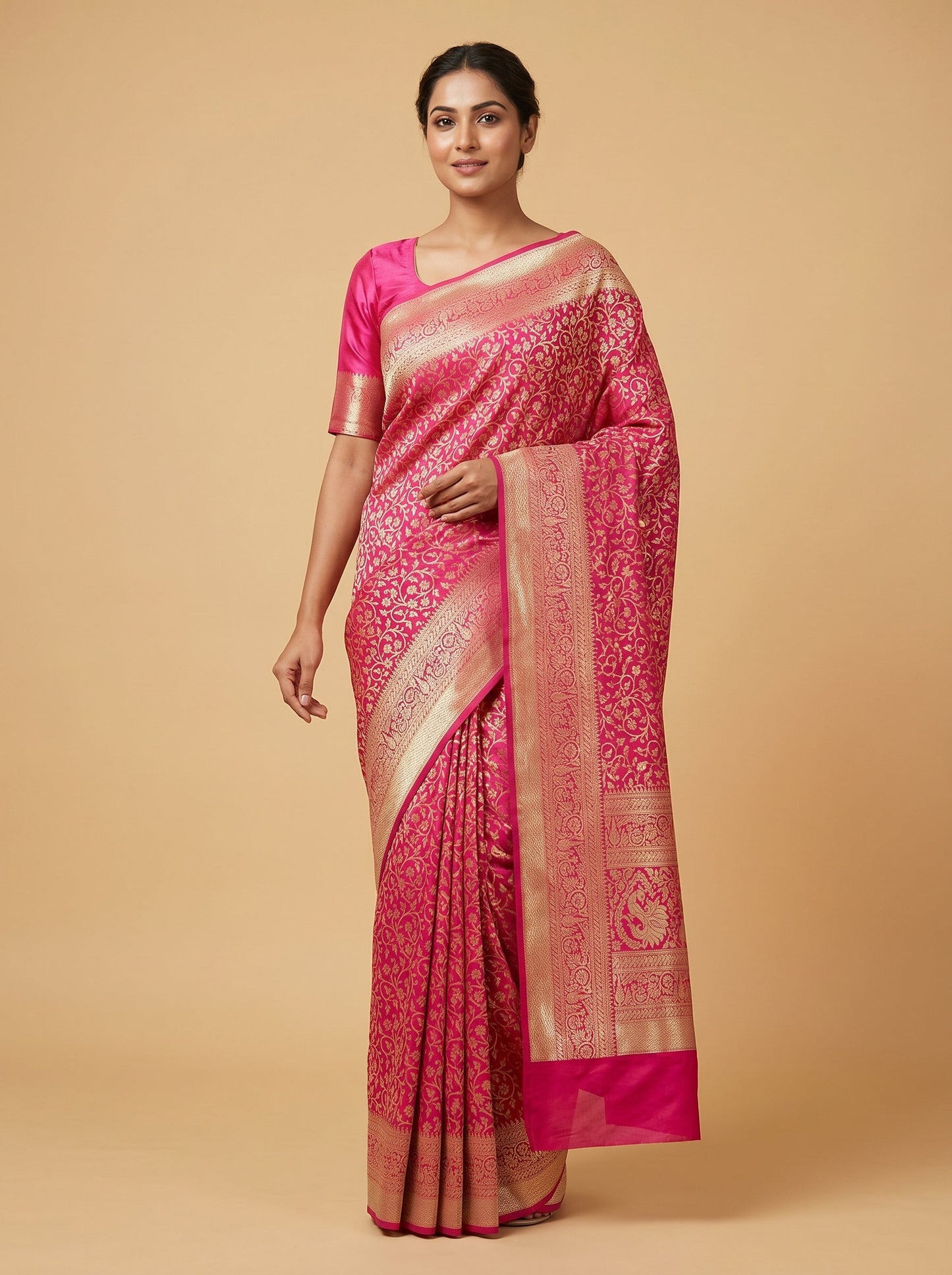 Red Eternal Grain Handloom Saree