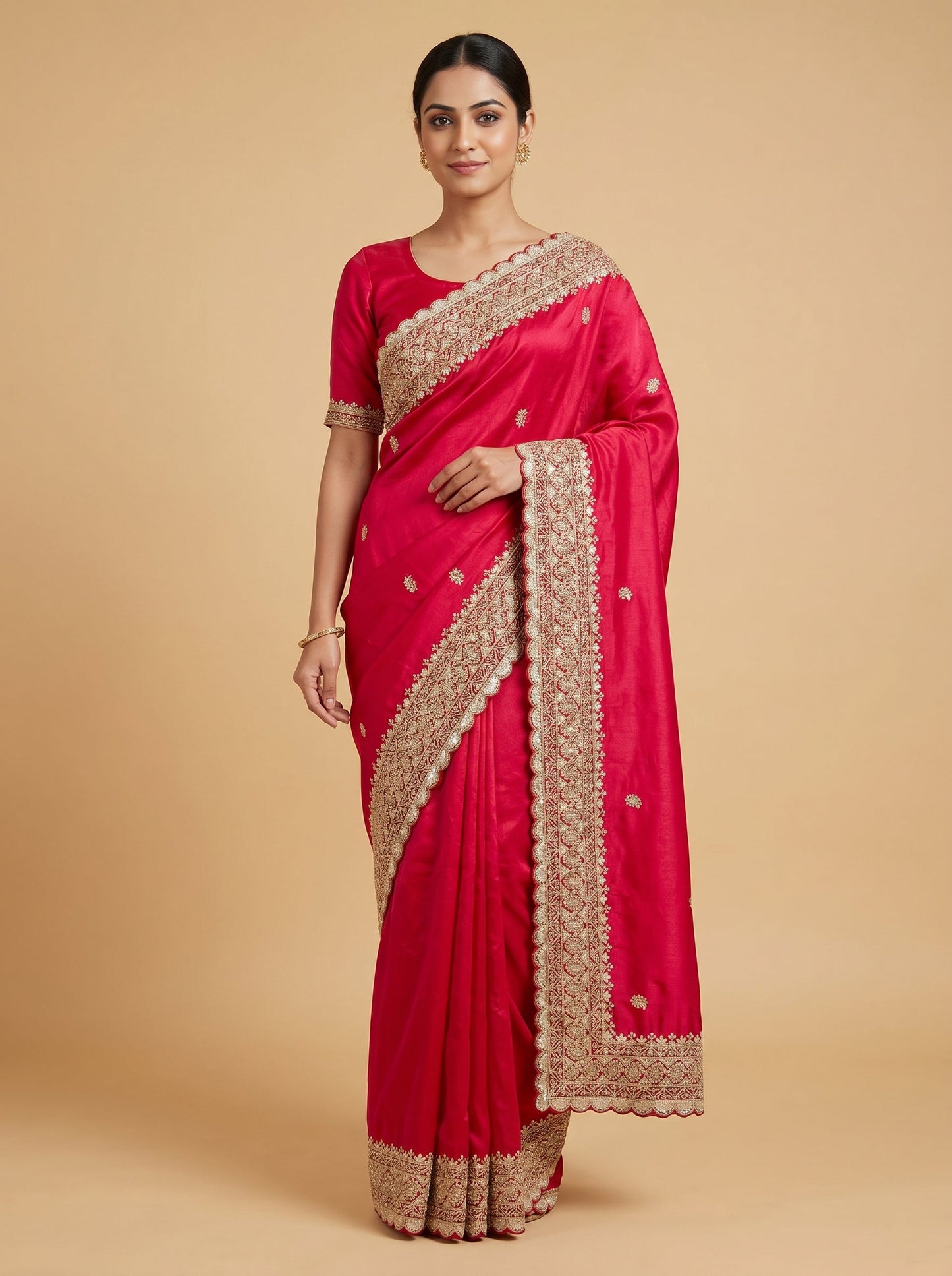 Red Fearless Artisan Saree