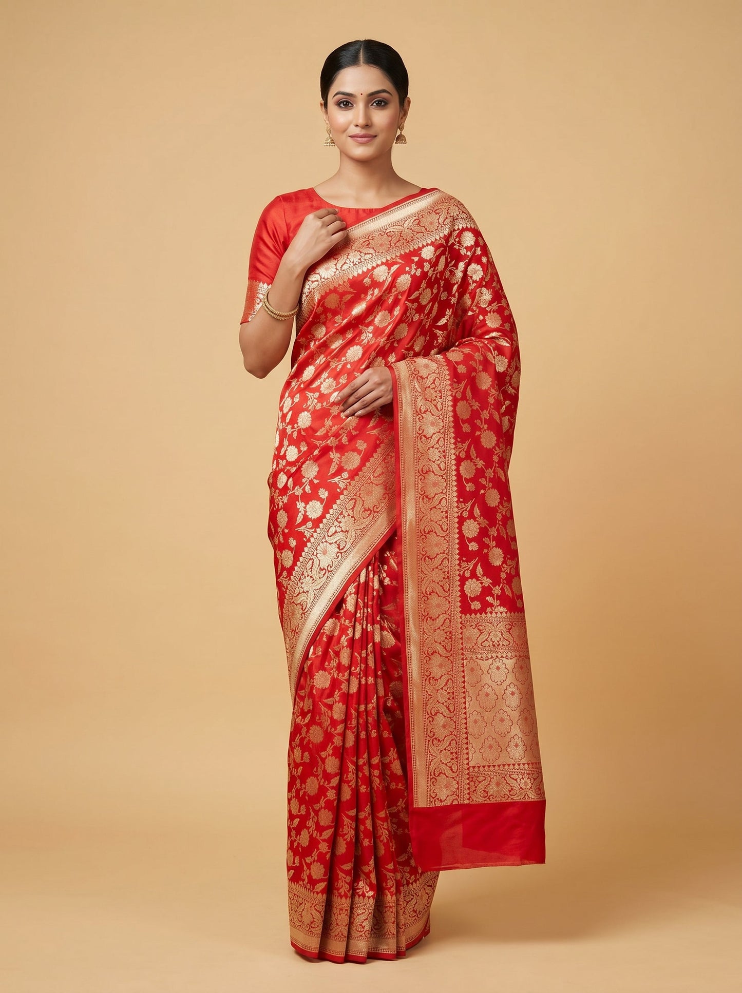 Red Heritage Handloom Saree