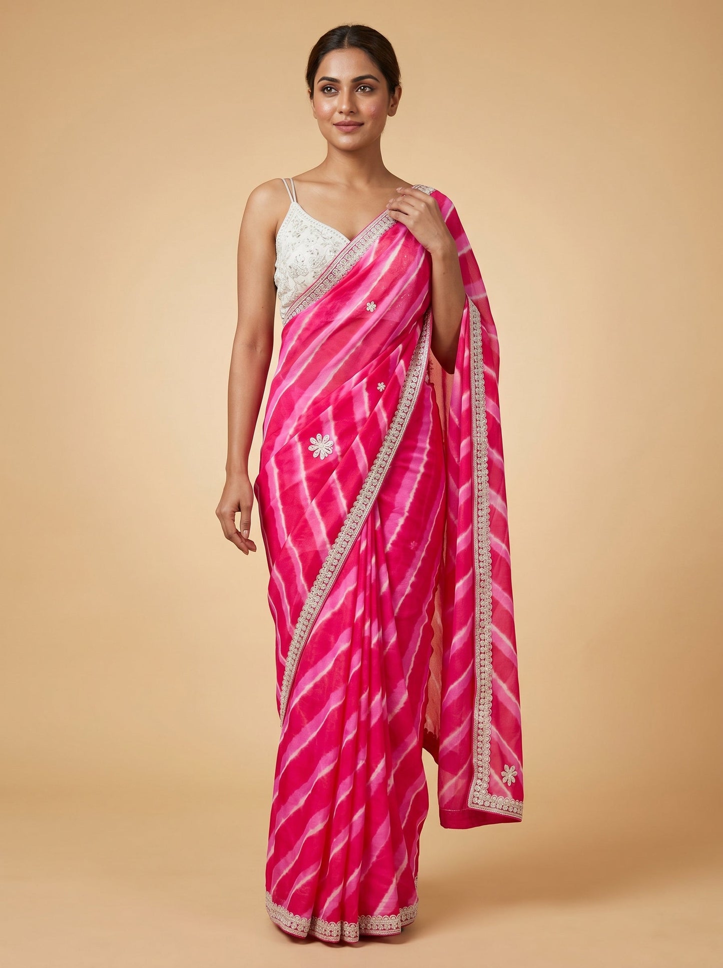 Red Intense Embroidered Saree