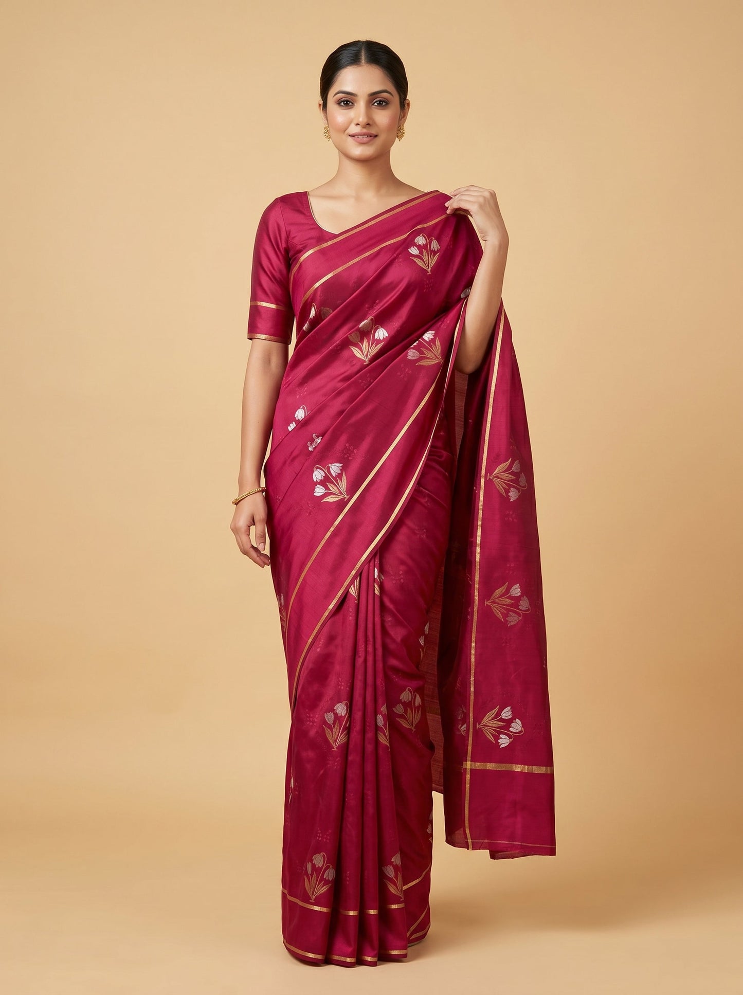 Red Legacy Weave Handloom Saree