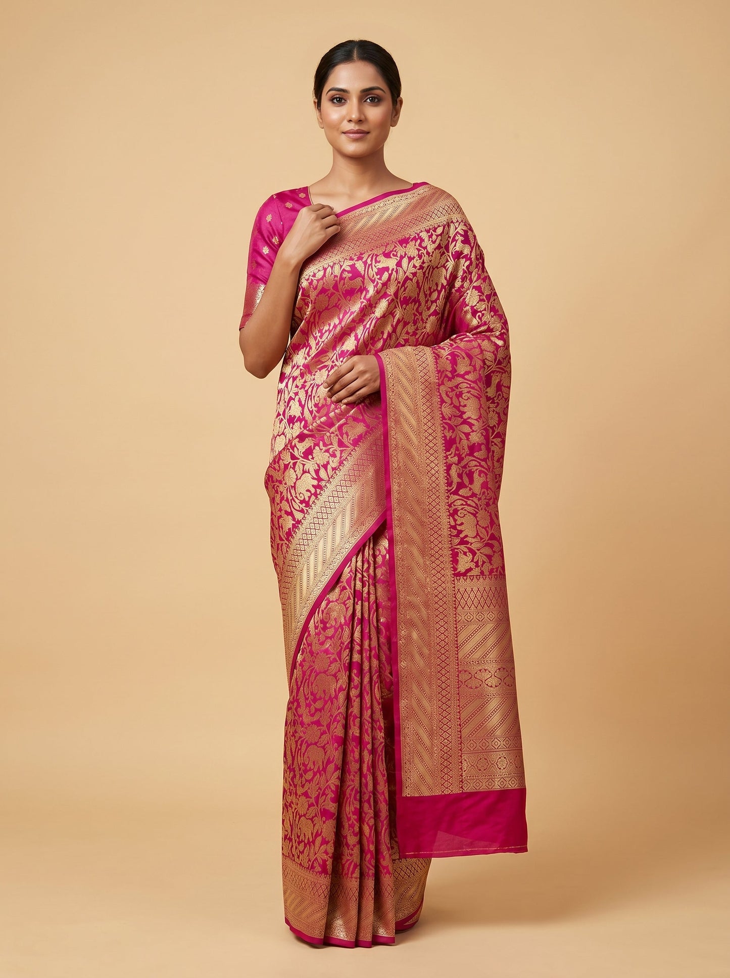Red Robust Grain Handloom Saree