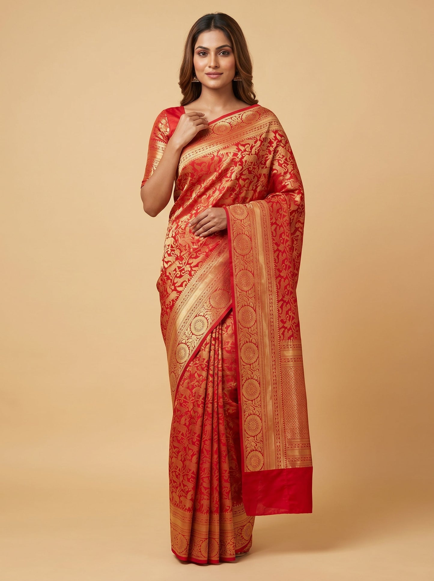 Red Ruby Legacy Handloom Saree