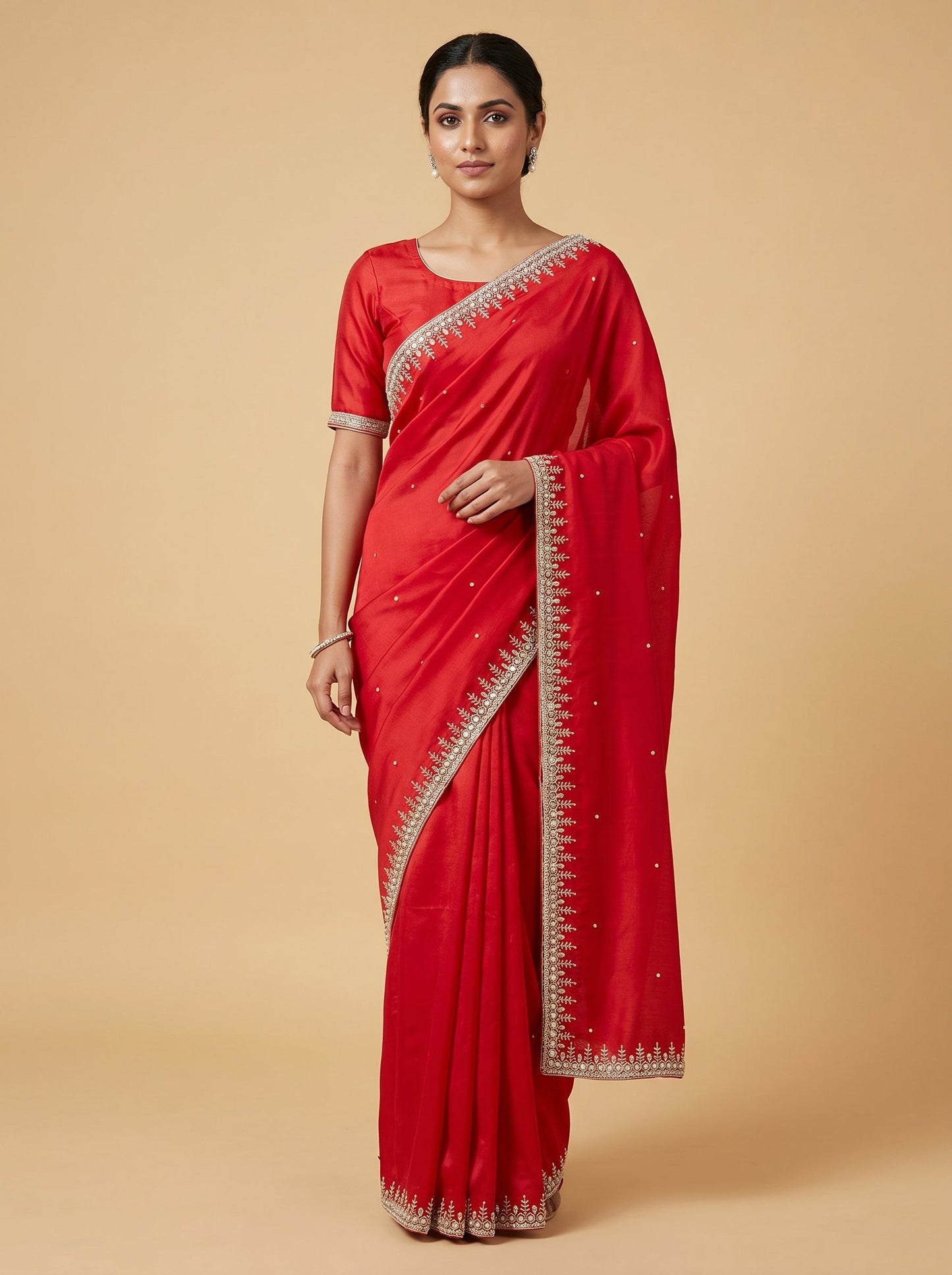 Red Timeless Craft Saree