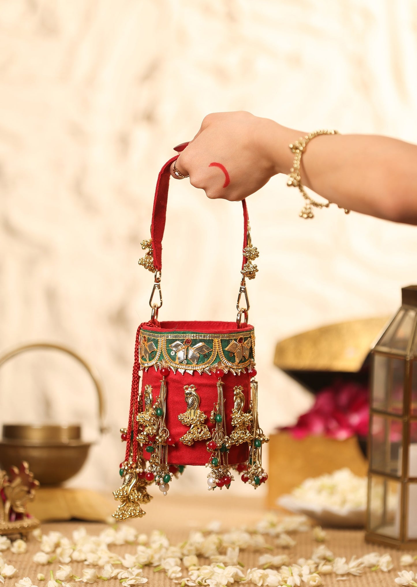 Red Velvet Potli Bag