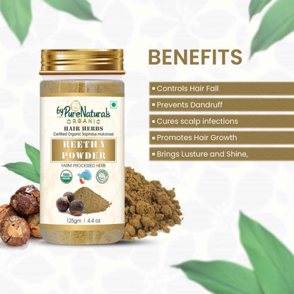 byPureNaturals Organic Reetha Powder