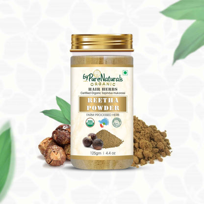 byPureNaturals Organic Reetha Powder