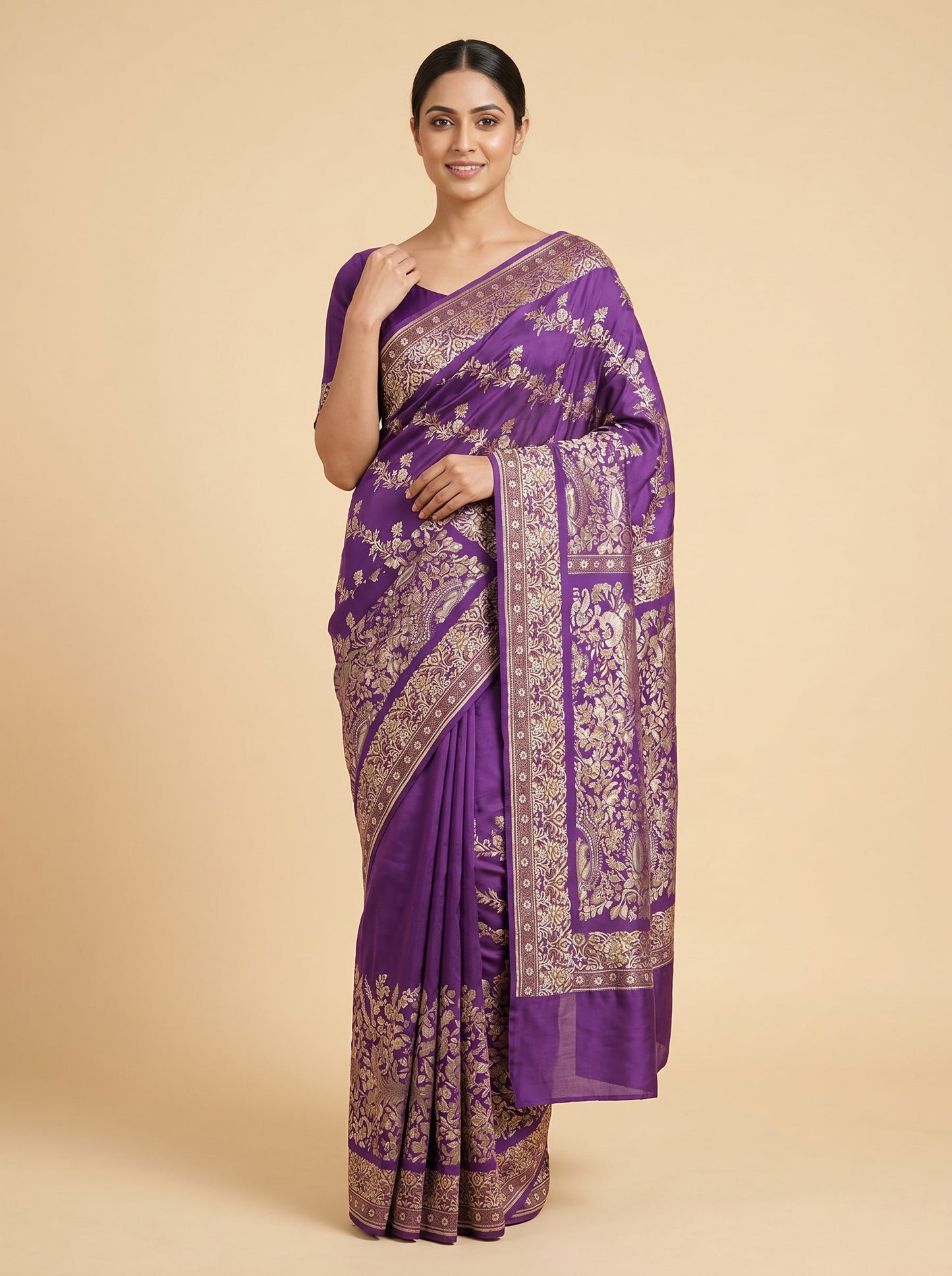 Rich Purple Handloom Saree