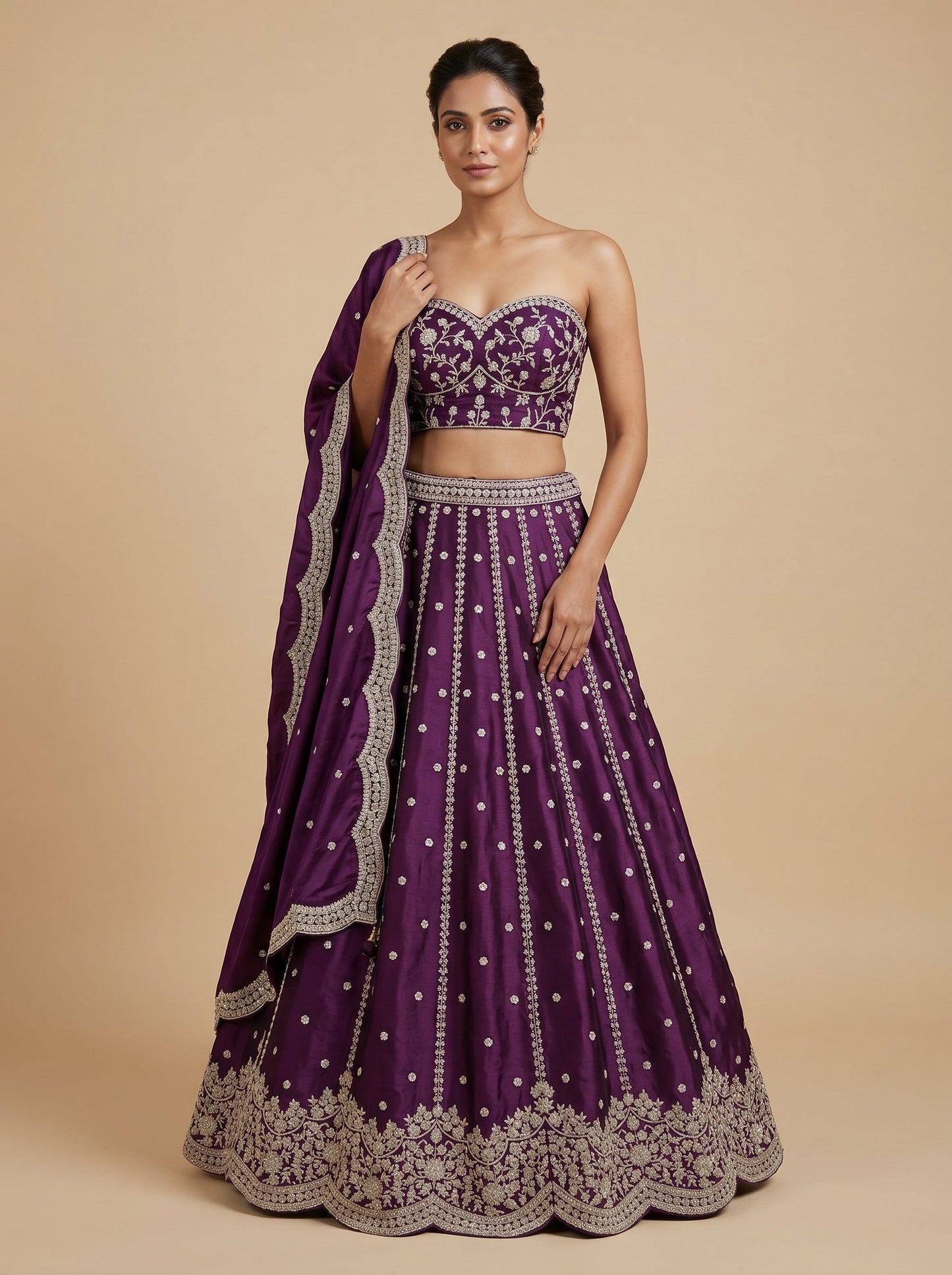 Rich Wine Lehenga