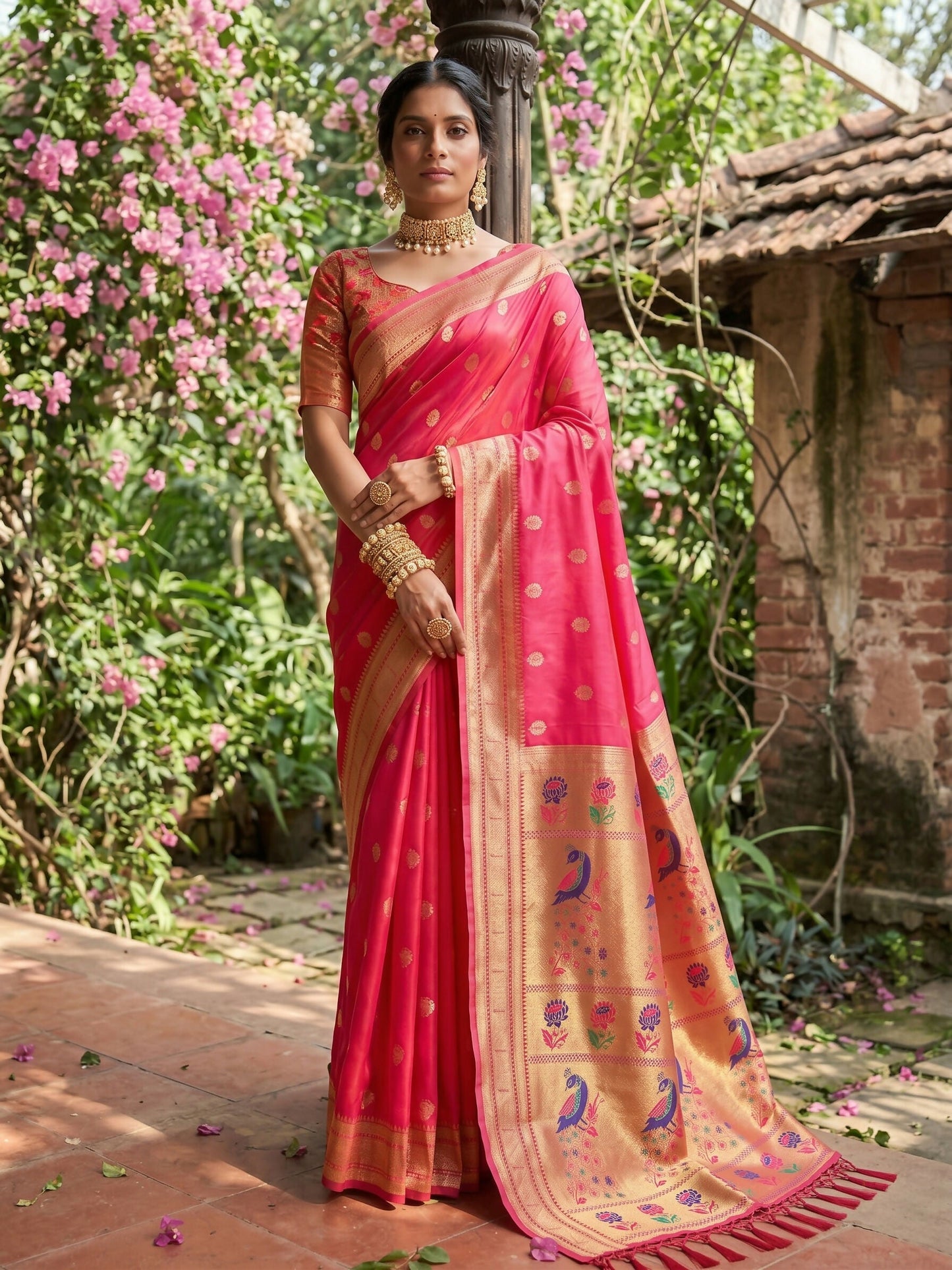 Shree Shyam Fashion Light Pink Soft Silk Saree