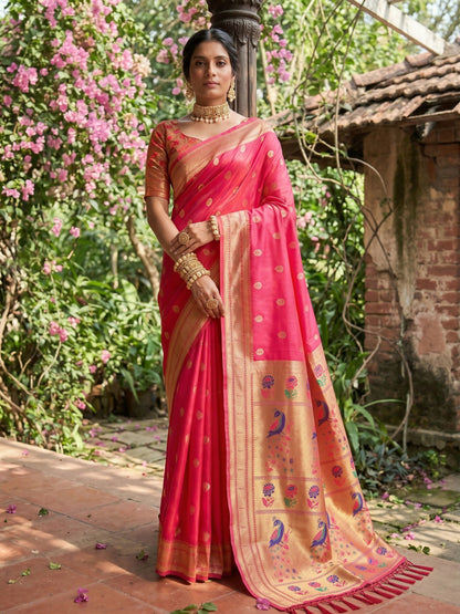 Shree Shyam Fashion Light Pink Soft Silk Saree
