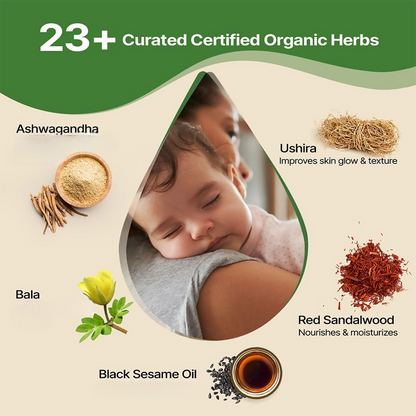 Herby Angel Bala Ashwagandhadi Body Massage Oil for Baby