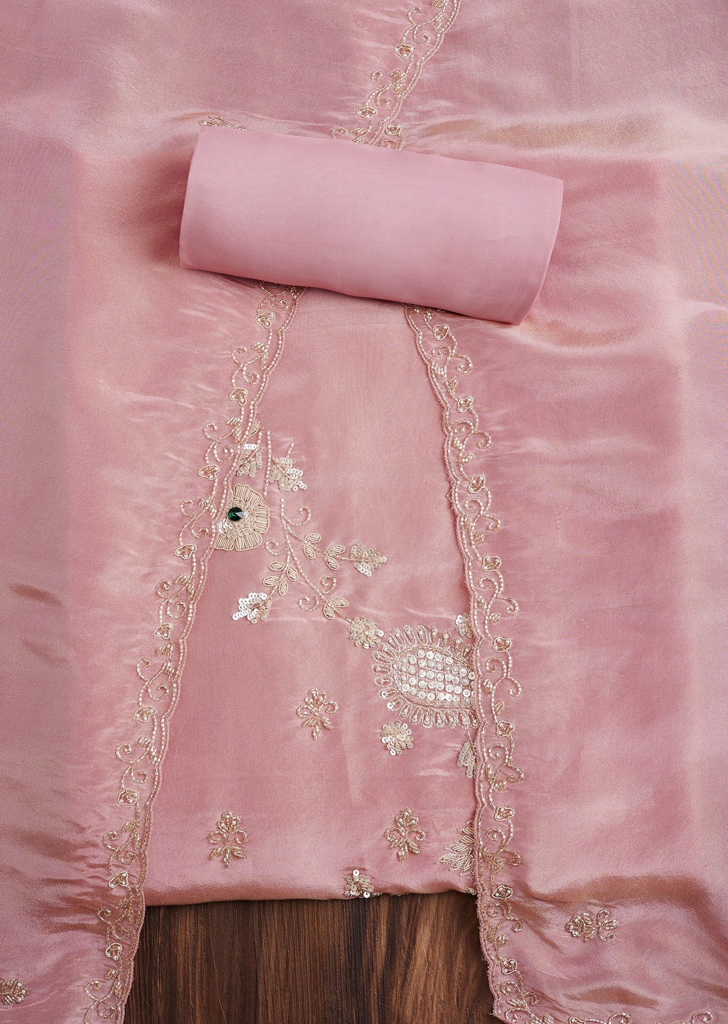 Romantic Pink Tissue Suit Set