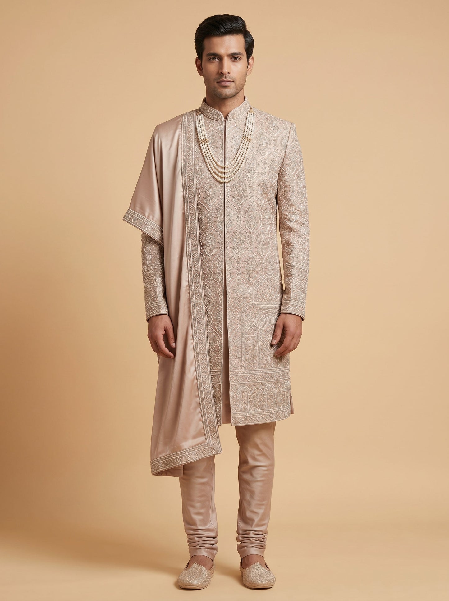 Rose Gold Designer Sherwani