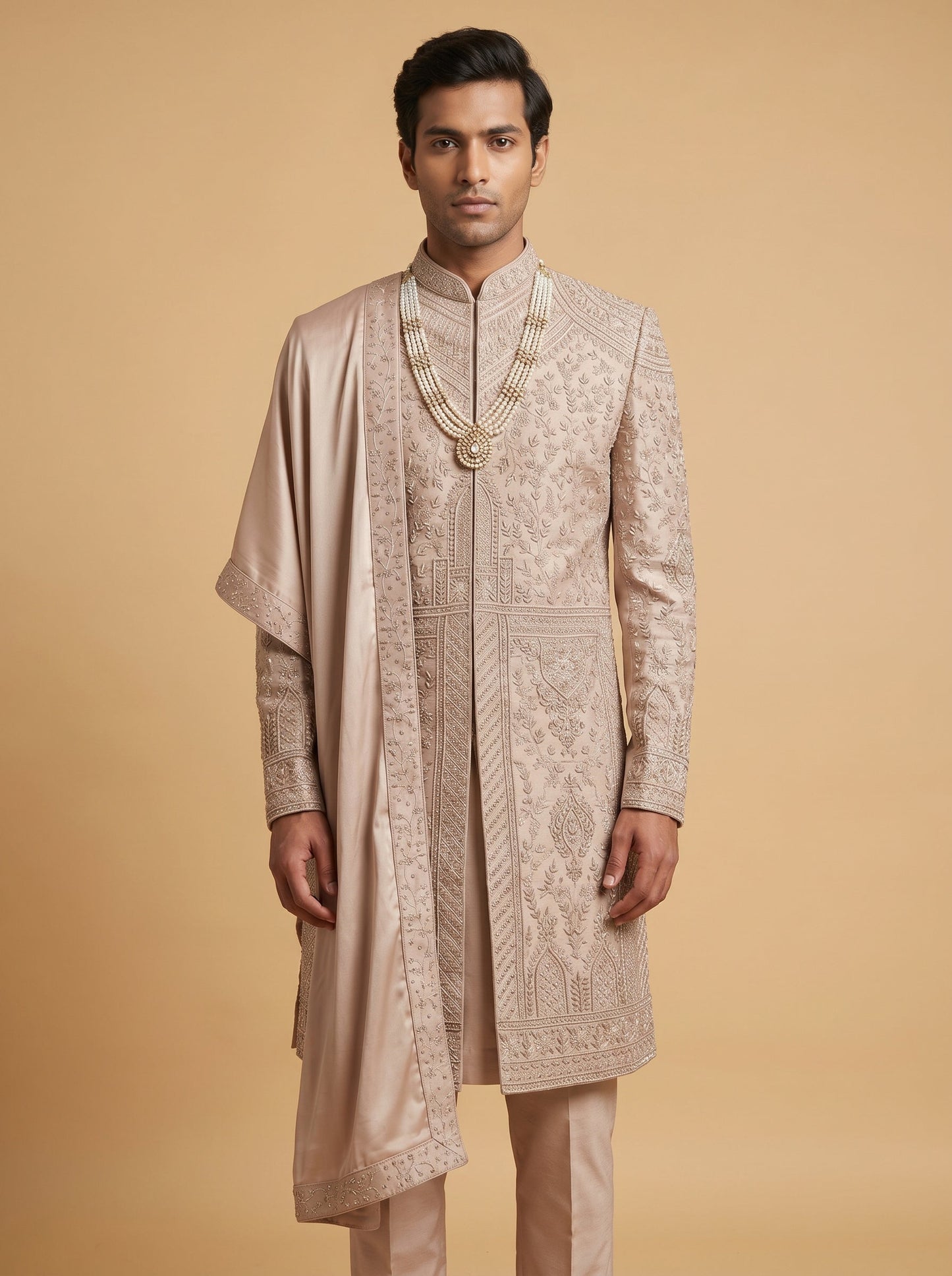 Rose Gold Opulent Sherwani