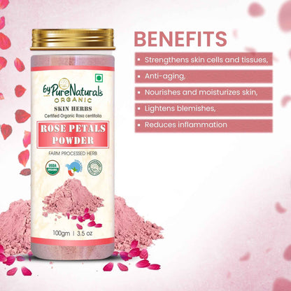 byPureNaturals Organic Rose Petals Powder