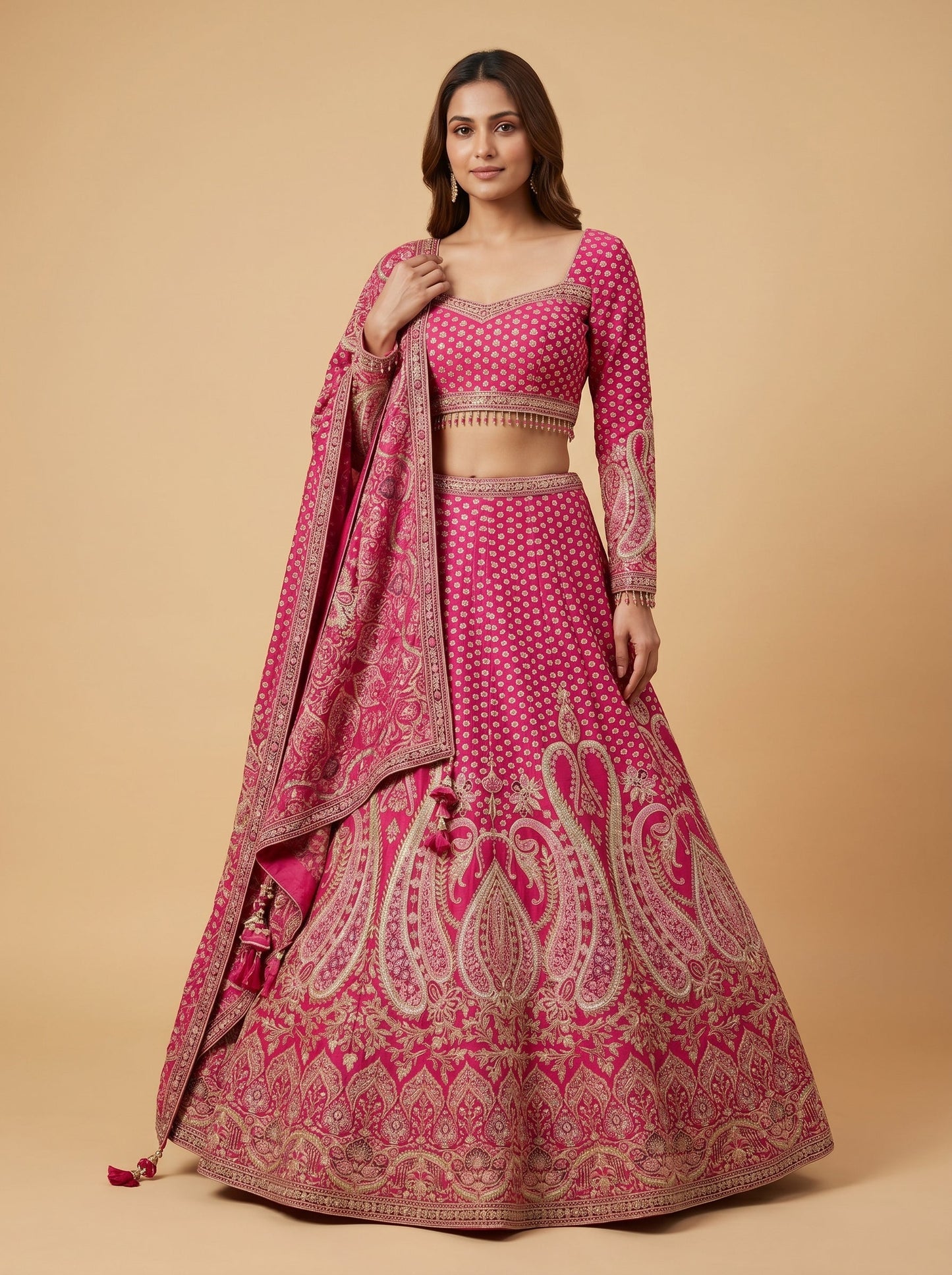 Rose Thread Lehenga