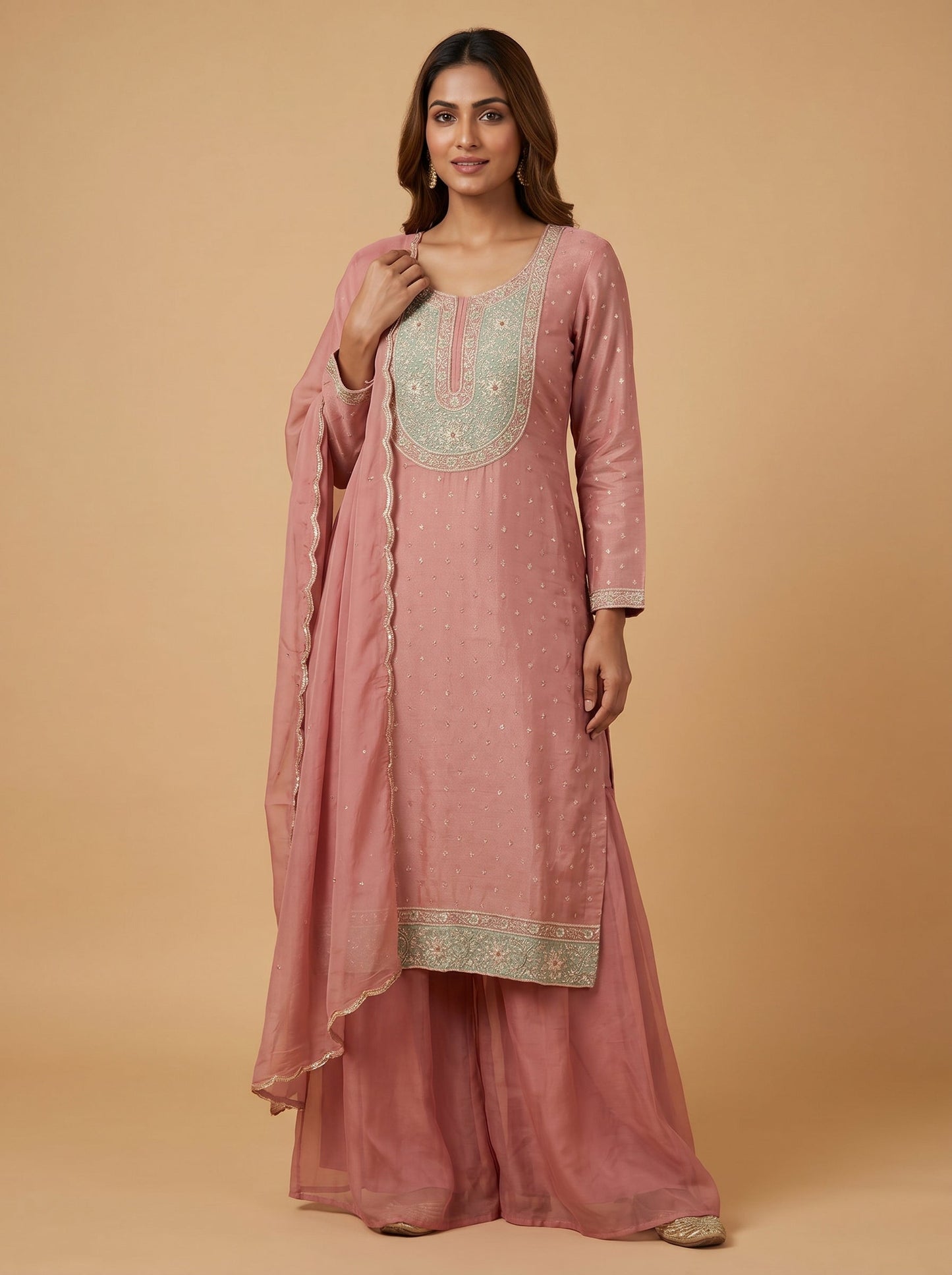 Rosewater Pink Palazzo Set