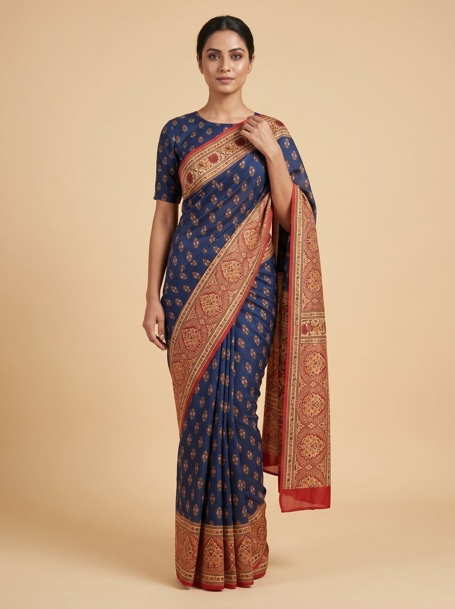 Royal Blue Handloom Saree with Rich Tone
