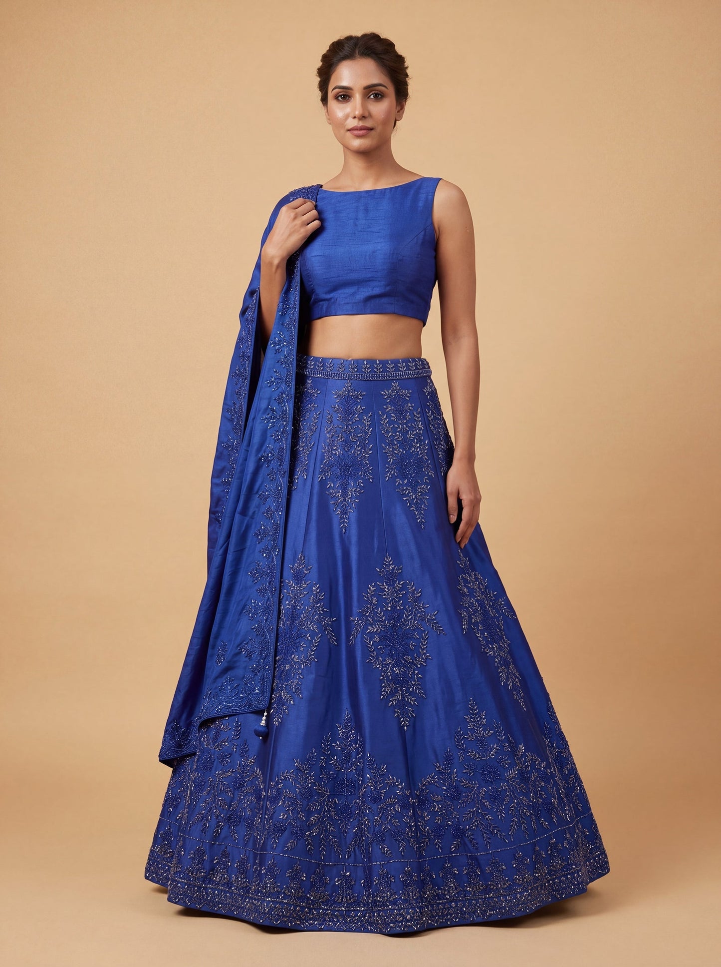 Royal Blue Heritage Lehenga